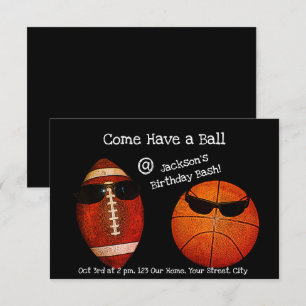 Come Have a Ball, Sports Birthday Invitation