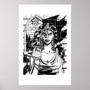 "Come Hither" - Illustration by Tracy Lesch Poster