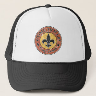 Come Holla! Fleur-de-lis Circle Logo Trucker Hat
