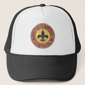 Come Holla! Fleur-de-lis Circle Logo Trucker Hat