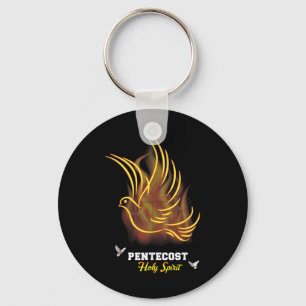 Come Holy Spirit Dove Cross Christian Jesus Pentec Key Ring