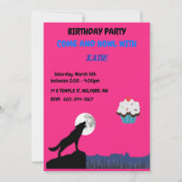 Come & "HOWL" Wolf Birthday Invitation