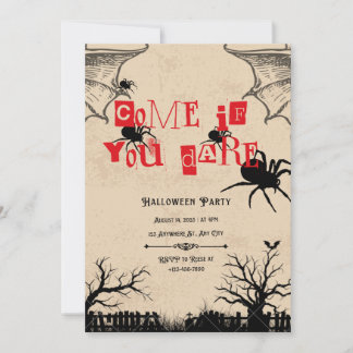 Come If You Dare Invitation