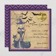 Come if You Dare Witch Halloween Party