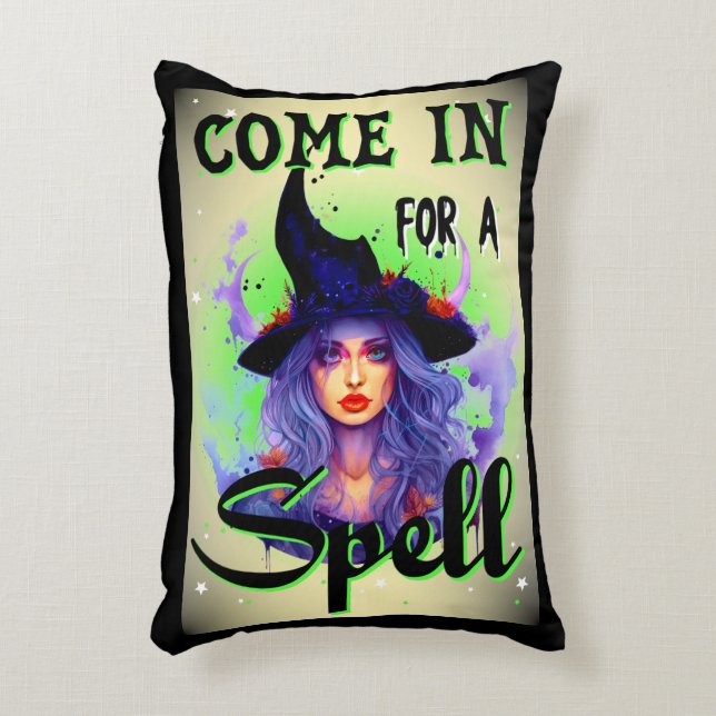 Come in for a Spell _ Halloween   Decorative Cushion (Front(Vertical))