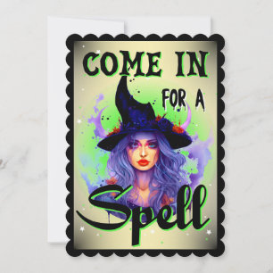 Come in for a Spell _ Halloween   Thank You Card