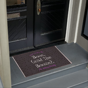 Come in for the Boos and Booze Adult Halloween Doormat