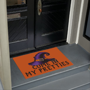 Come In My Pretties Witch's Hat Doormat