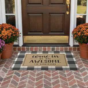 Come In, We Are Awesome Personalised Doormat