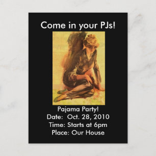 Come in your PJs!, Pajama Party Invite