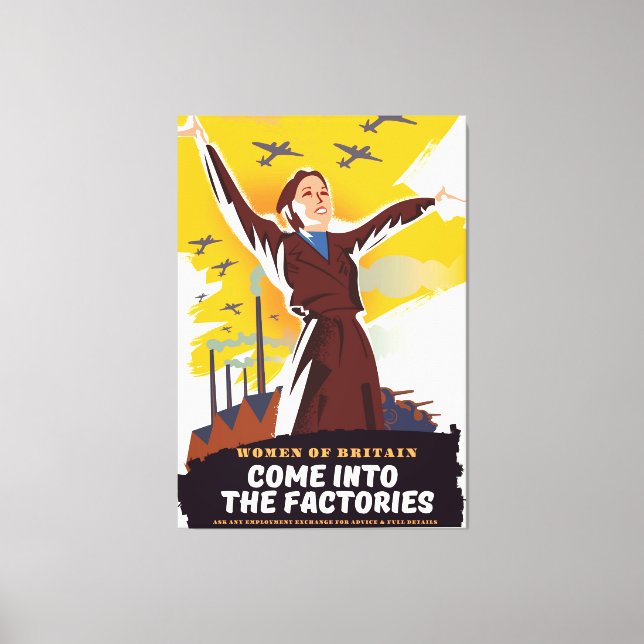 Come into the Factories Canvas Print (Front)