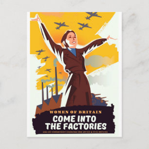 Come into the Factories Postcard