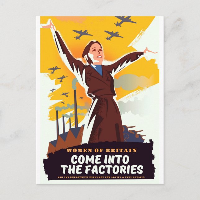 Come into the Factories Postcard (Front)