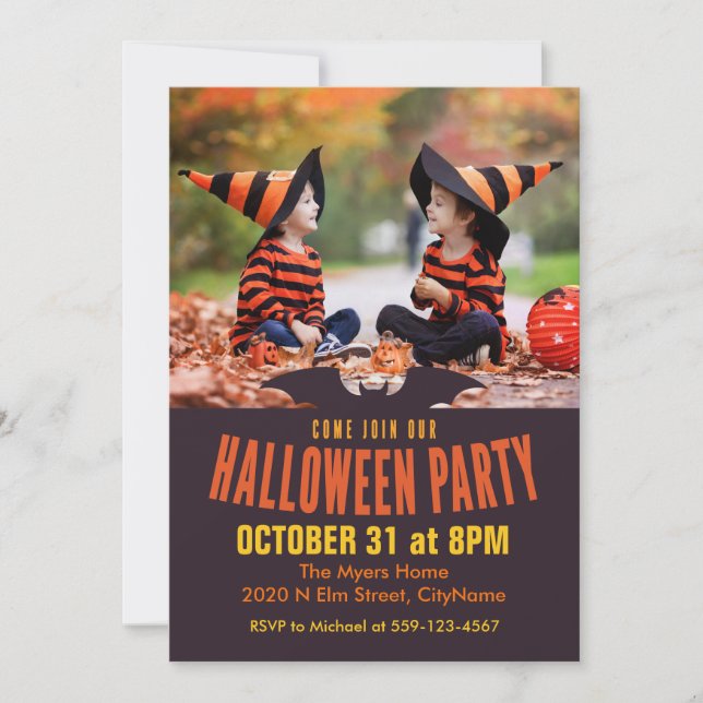 Come Join Our Halloween Party Photo Invitation (Front)