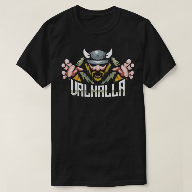 Come Join to Valhalla with The Mighty Odin T-Shirt (Design Front)