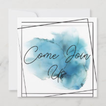 Come join us Card Blue