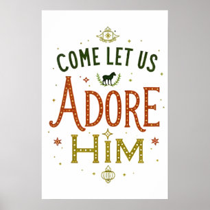 Come Let Us Adore Him Christmas Wall Art