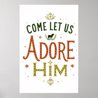 Come Let Us Adore Him Christmas Wall Art