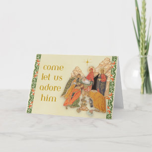 Come Let Us Adore Him Thank You Card
