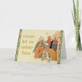 Come Let Us Adore Him Thank You Card