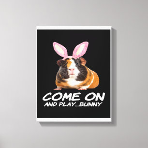 Come On And Play Bunny Canvas Print
