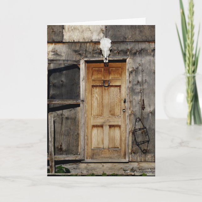 "Come On In" Rustic Doorway gifts Invitation (Front)