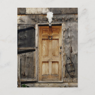 "Come On In" Rustic Doorway gifts Postcard