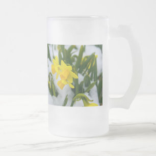 Come On Spring Time Frosted Glass Beer Mug