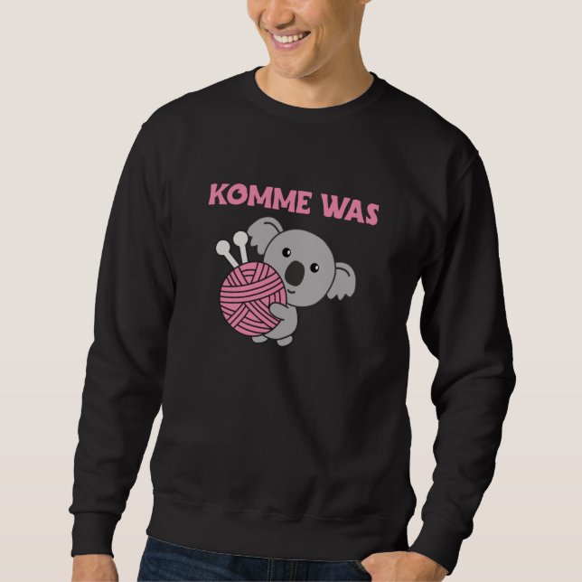 Come On What Wool Knit Cute Koala With Wool Sweatshirt (Front)