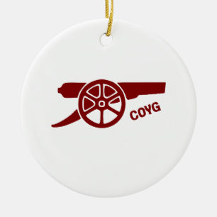 Come On You Gunners COYG Ceramic Tree Decoration