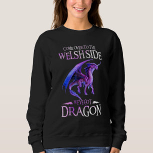 Come Over Welsh Side Dragon Dragon Kids Sweatshirt