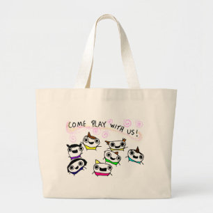 "Come play with us" Large Tote Bag