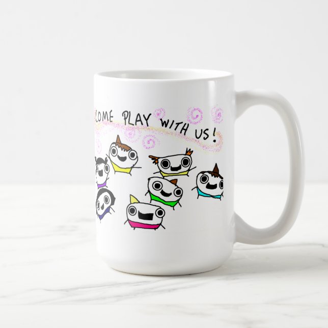 "Come play with us" Mug (Right)