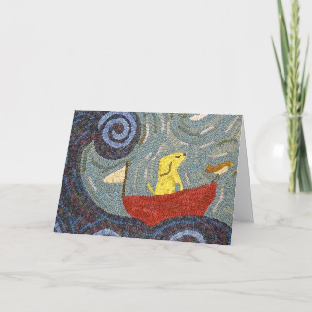 Come Sail Away - Hooked Rug Design Notecard (Front)