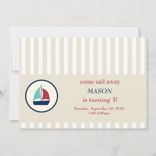 come sail away invitation (Front)