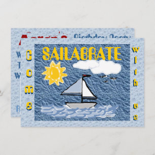 Come Sailabrate Birthday Invitation