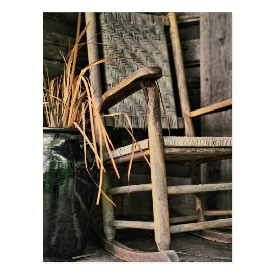 Come Set A Spell Rocking Chair Postcard