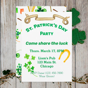 Come Share The Luck St. Patrick's Day Party Invitation