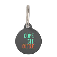 Come. Sit. Cuddle. - Coral & Teal