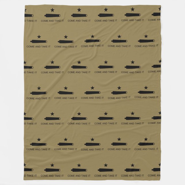 Come & Take It! Texas State battle Flag Fleece Blanket (Front)