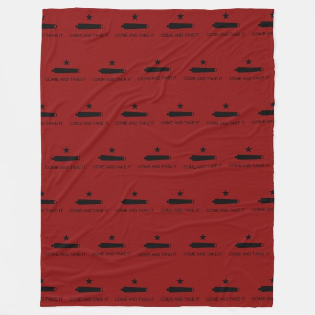 Come & Take It! Texas State battle Flag Fleece Blanket (Front)