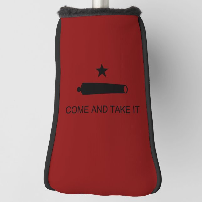 Come & Take It! Texas State battle Flag Golf Head Cover (Rotate 90)
