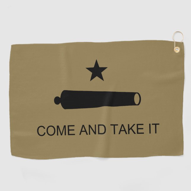 Come & Take It! Texas State battle Flag Golf Towel (Horizontal)