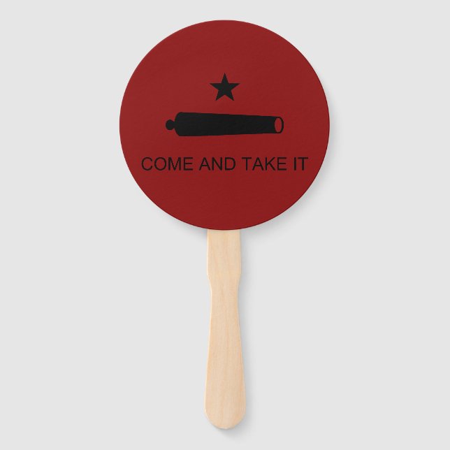Come & Take It! Texas State battle Flag Hand Fan (Front)