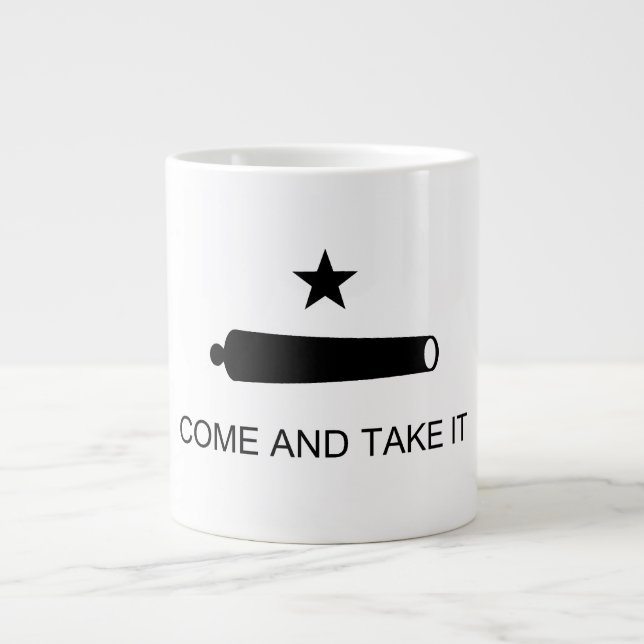 Come & Take It! Texas State battle Flag Large Coffee Mug (Front)