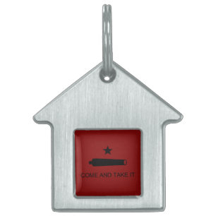 Come & Take It! Texas State battle Flag Pet ID Tag