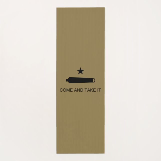 Come & Take It! Texas State battle Flag Yoga Mat (Back)