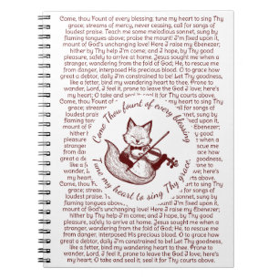 Come Thou Fount ~ Tune My Heart Copper Fox Notebook