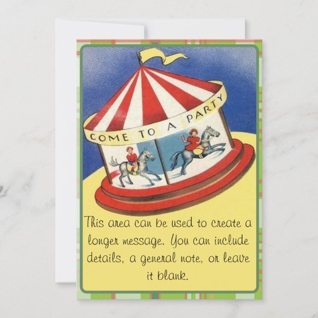 Come To A Party Invitation (Front)