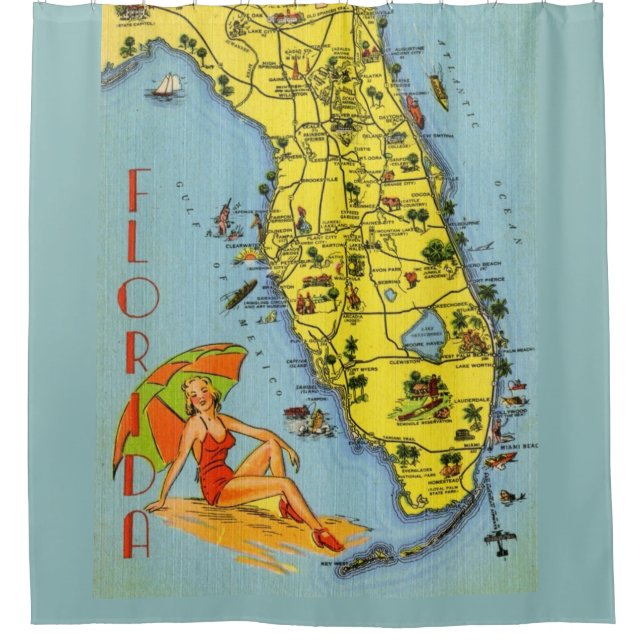 Come To Florida! Shower Curtain (Front)
